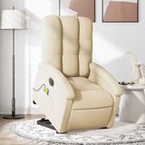 Maison Chic Električni masažni naslanjač - Relax naslanjač s funkcijo vstajanja krem, (22061652) | Shoptok.si