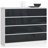 AKORD KOMODA K 120 cm 8 Predalnikov ACRYLIC GRAFIT VISOKI SJAJ, (21703183) | Shoptok.si