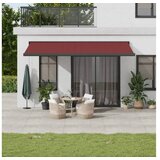 vidaXL Avtomatsko zložljiva tenda bordo 500x300 cm u