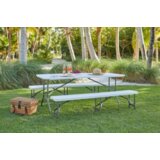 Green Bay komplet sto + 2 klupe plastični sklopivi 182x76 | ePonuda.com