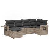  6-dijelni set vrtnih sofa od poliratana s jastucima svjetlosivi | shoptok.hr