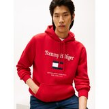 Tommy Hilfiger Majica mornarska / rdeča / bela | Shoptok.si