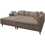MID.YOU Ecksofa inkl. Hocker, gladka tkanina rjava | Shoptok.si