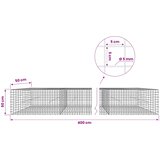  Gabion s 5 mm žicom i mrežom 5x5 cm 400x50x50 cm | shoptok.hr