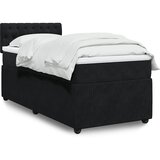  Box spring krevet s madracem crni 100x200 cm baršunasti | shoptok.hr