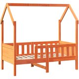 vidaXL Otroški posteljni okvir voščeno rjav 70x140 cm trdna borovina, (21273616) | Shoptok.si