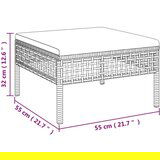  9-dijelna vrtna garnitura od poliratana s jastucima siva | shoptok.hr