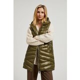 Moodo Women's quilted vest - olive green Cene