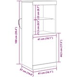  Stranska miza z LED lučmi v umetnem hrastu 41x37x100 cm | Shoptok.si