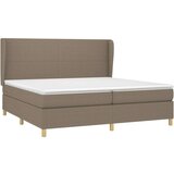  Krevet s oprugama i madracem smeđesivi 200x200 cm od tkanine | shoptok.hr