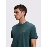 Reserved Regular majica kratkih rukava s vezom - tamnozeleno | shoptok.hr