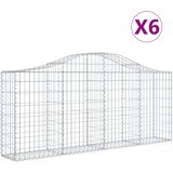  Lučne gabionske košare 6 kom 200x30x80/100 cm pocinčano željezo | shoptok.hr