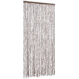  Zastor protiv muha Smeđesiva i bijeli 90 x 200 cm od šenila | Eponuda.ba