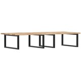  Zidna polica za umivaonik od čelika i masivnog bagremovog drva Smeđa 120 x 60 x 2 cm | shoptok.hr