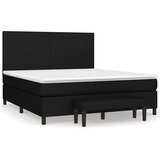 Krevet s oprugama i madracem crni 160x200 cm od tkanine | shoptok.hr