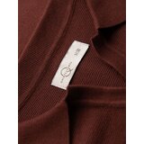 Ombre Men's buttonless polo shirt with classic weave - dark brown | Shoptok.si