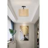 Opviq Örgülü rattan abajurlu plafonyer avize goldblackbeige chandelier | Eponuda.com