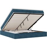  Ottoman krevet s madracem tamnoplavi 200x200 cm baršun | shoptok.hr