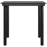  5-dijelni vrtni blagovaonski set s jastucima crni | shoptok.hr