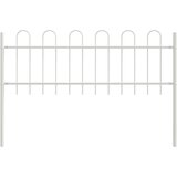  Vrtna ograja z obrobo, bleda, 3,4x0,6 m, jeklo | Shoptok.si