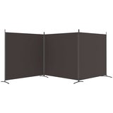 Sobna pregrada s 3 panela smeđa 525 x 180 cm od tkanine | Eponuda.com