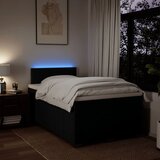  Krevet box spring s madracem crni 120 x 190 cm od tkanine Slike