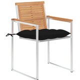  Vrtne stolice s jastucima 6 kom od masivne tikovine | shoptok.hr