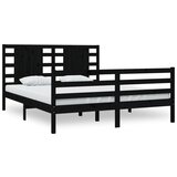 Furnova Posteljni okvir črn iz trdne borovine 200x200 cm, (21941778) | Shoptok.si