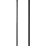 vidaXL Ograjni stebri 2 pcs Siva 120 cm Jeklo s prašnim premazom | Shoptok.si