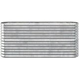  Povišena vrtna gredica od čelika 152 x 40 x 68 cm srebrna | shoptok.hr