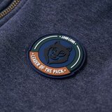  Dječja majica s kapuljačom i patentom tamnoplava prošarana 104 | shoptok.hr