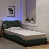 Furnova Posteljni okvir z LED brez vzmetnice temno siv 90x190 cm blago, (21937275) Cene