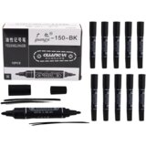  Double-Sided Waterproof Marker Set Black 10pcs. Cijene