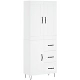 Maison Chic Visoka omara - Komoda - Predalnik bela 69,5x34x180 cm inženirski les, (21719505) | Shoptok.si
