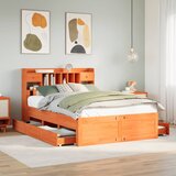 vidaXL Krevet s regalom za knjige bez madraca 160x200 cm od borovine Cijene