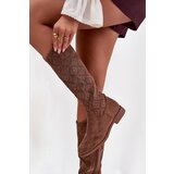 S. BARSKI Women's Ankle Boots with Mesh Pattern on Flat Heel S Baraski HY52 534 Brown | Shoptok.si