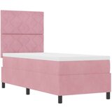 vidaXL Box Spring Krevet s Madracem Ružičasti 80x200 cm Baršun | shoptok.hr