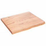 vidaXL Stenska polica svetlo rjava 60x50x2 cm trdna hrastovina, (20810714) Cene