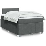 vidaXL Box spring postelja z vzmetnico temno siva 120x190 cm blago | Shoptok.si