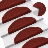  Prostirke za stepenice, samoljepljive, 10 kom, 65x21x4 cm, bordo crvene, poluokrugle, velike | shoptok.hr