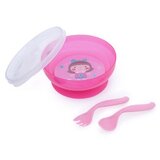 Canpol babies pribor za hranjenje i tanjir 21/300 pink ( 21/300_pin ) Cene