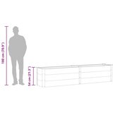  Vrtna posuda za sadnju 250 x 50 x 54 cm WPC siva | Eponuda.com