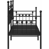  Krevet na kat s uzglavljem Crna 75 x 190 cm Čelik | shoptok.hr