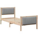 vidaXL Kovinska posteljna konstrukcija Rjava in svetlo siva, (5000084039) | Shoptok.si