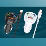 Kaku avtopolnilec KSC-493 3.0 qc s kablom 1m type c - bel | Shoptok.si