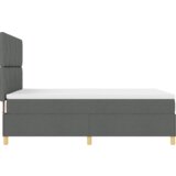  Postelja z vzmetnico z vzglavjem Temno siva 160 x 200 cm blago, (5000126178) | Shoptok.si