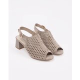 GOODIN Beige suede heeled sandals | shoptok.hr