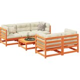 vidaXL 6-dijelni set vrtnih sofa voštano smeđi od masivne borovine Cijene