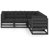  5-dijelna vrtna garnitura od masivne borovine s jastucima | shoptok.hr