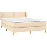  Krevet s oprugama i madracem krem 140x200 cm od tkanine | shoptok.hr